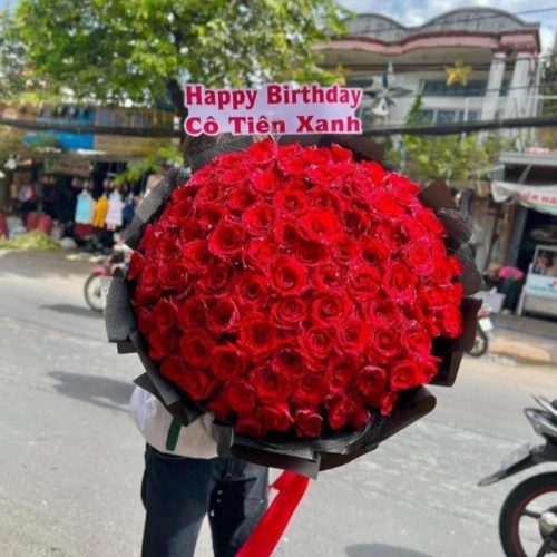 Hoa Bó Hồng Đỏ 100 Bông Đà Nẵng