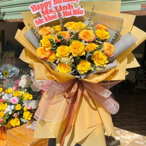 Hoa Bó Sinh Nhật Vàng Cam Đà Nẵng