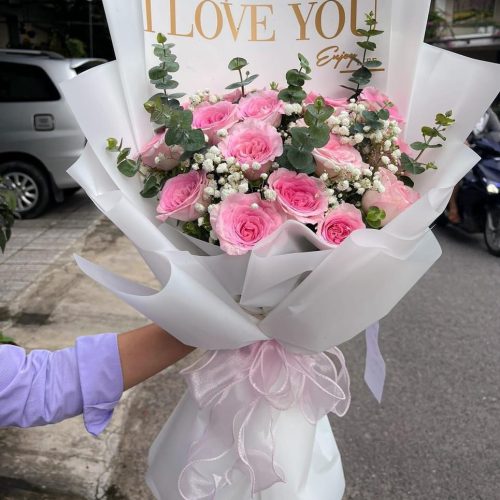 Hoa Bó Hồng Phấn I Love You Đà Nẵng