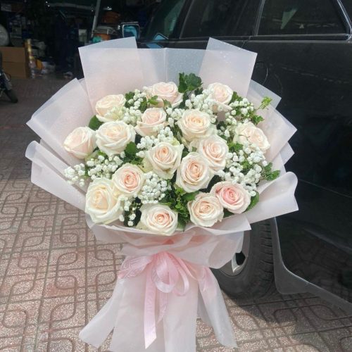 Hoa Bó Hồng Kem Trắng Đà Nẵng