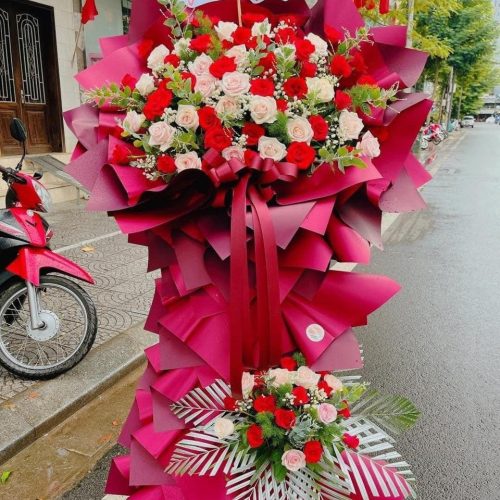 Kệ hoa khai trương sang trọng #022 ,.shop hoa tươi Đà Nẵng