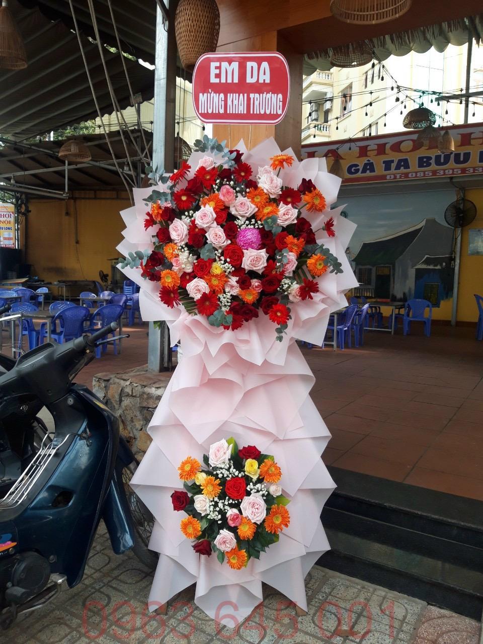 Lẵng hoa khai trương đẹp