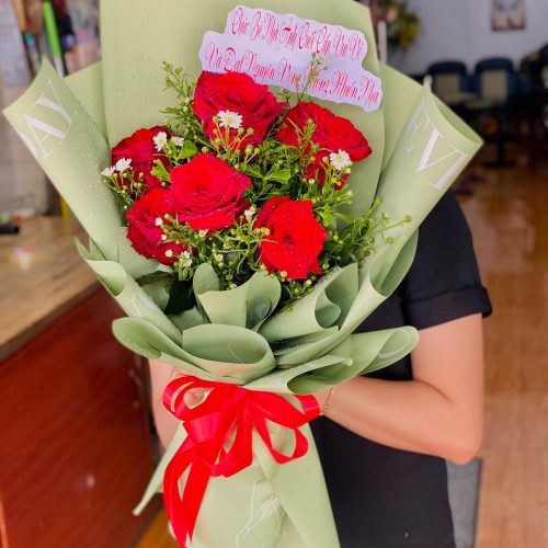 Hoa Bó Hồng Đỏ Mini Đà Nẵng