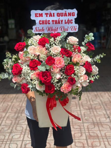 Hoa giỏ chúc mừng Hoa Bình An tại Sơn Trà Đà Nẵng